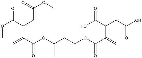 3,3'-[1-Methyl-1,3-propanediylbis(oxycarbonyl)]bis(3-butene-1,2-dicarboxylic acid dimethyl) ester Structure