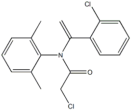 N-[1-(2-Chlorophenyl)vinyl]-N-(2,6-dimethylphenyl)-2-chloroacetamide 구조식 이미지