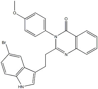 2-[2-(5-Bromo-1H-indol-3-yl)ethyl]-3-(4-methoxyphenyl)quinazolin-4(3H)-one 구조식 이미지
