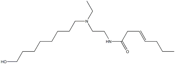 N-[2-[N-Ethyl-N-(8-hydroxyoctyl)amino]ethyl]-3-heptenamide 구조식 이미지