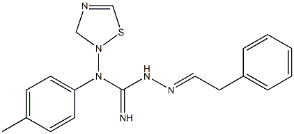 Dihydro-N-[(imino)[2-(2-phenylethylidene)hydrazino]methyl]-N-(4-methylphenyl)-1,2,4-thiadiazol-2(3H)-amine Structure