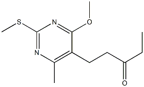 2-(Methylthio)-4-methoxy-6-methyl-5-(3-oxopentyl)pyrimidine Structure