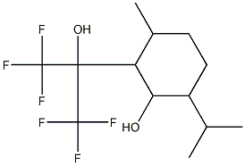 2-(1-Trifluoromethyl-1-hydroxy-2,2,2-trifluoroethyl)-6-isopropyl-3-methylcyclohexanol 구조식 이미지