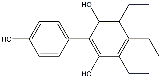 3,4,5-Triethyl-1,1'-biphenyl-2,4',6-triol 구조식 이미지