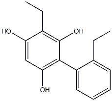 2-Ethyl-4-(2-ethylphenyl)benzene-1,3,5-triol 구조식 이미지