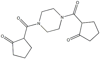 2,2'-(Piperazine-1,4-diyl)dicarbonylbis(1-cyclopentanone) Structure