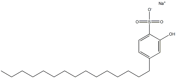 2-Hydroxy-4-pentadecylbenzenesulfonic acid sodium salt Structure