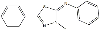 3-Methyl-N,5-diphenyl-1,3,4-thiadiazol-2(3H)-imine 구조식 이미지