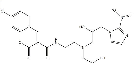 N-[2-[N-(2-Hydroxyethyl)-N-[2-hydroxy-3-(2-nitro-1H-imidazol-1-yl)propyl]amino]ethyl]-7-methoxy-2-oxo-2H-1-benzopyran-3-carboxamide Structure