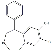 8-Chloro-2,3,4,5-tetrahydro-5-phenyl-1H-3-benzazepin-7-ol Structure