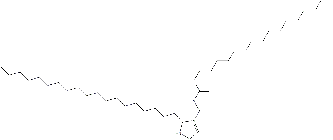 2-Nonadecyl-3-[1-(stearoylamino)ethyl]-3-imidazoline-3-ium Structure