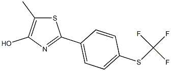 2-[4-(Trifluoromethylthio)phenyl]-5-methylthiazol-4-ol 구조식 이미지