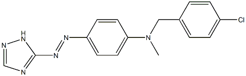 3-[p-[N-(4-Chlorobenzyl)-N-methylamino]phenylazo]-2H-1,2,4-triazole 구조식 이미지