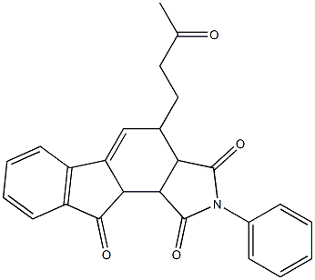 3a,4,10a,10b-Tetrahydro-4-(3-oxobutyl)-2-phenylindeno[2,1-e]isoindole-1,3,10(2H)-trione Structure