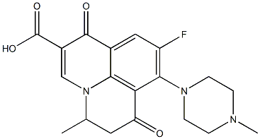 9-Fluoro-5-methyl-8-(4-methyl-1-piperazinyl)-1,7-dioxo-6,7-dihydro-1H,5H-benzo[ij]quinolizine-2-carboxylic acid Structure