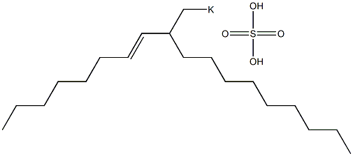 Sulfuric acid 2-(1-octenyl)undecyl=potassium ester salt 구조식 이미지