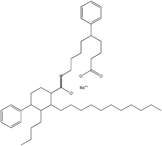 Bis(5-phenylstearic acid)barium salt Structure