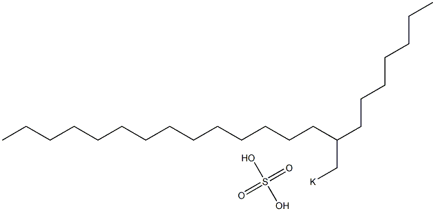 Sulfuric acid 2-heptylhexadecyl=potassium salt 구조식 이미지