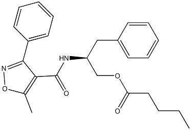 N-[(S)-1-Benzyl-2-(pentanoyloxy)ethyl]-3-phenyl-5-methylisoxazole-4-carboxamide Structure