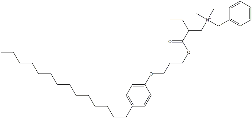 N,N-Dimethyl-N-benzyl-N-[2-[[3-(4-tetradecylphenyloxy)propyl]oxycarbonyl]butyl]aminium Structure