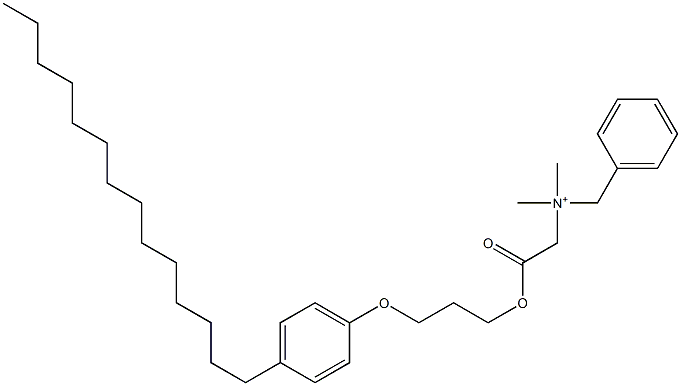 N,N-Dimethyl-N-benzyl-N-[[[3-(4-tetradecylphenyloxy)propyl]oxycarbonyl]methyl]aminium Structure