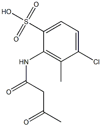 2-(Acetoacetylamino)-4-chloro-3-methylbenzenesulfonic acid Structure