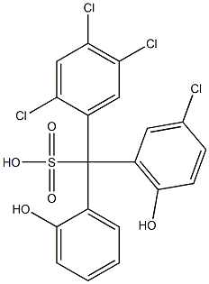 (3-Chloro-6-hydroxyphenyl)(2,4,5-trichlorophenyl)(2-hydroxyphenyl)methanesulfonic acid Structure