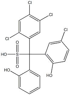 (3-Chloro-6-hydroxyphenyl)(2,4,5-trichlorophenyl)(2-hydroxyphenyl)methanesulfonic acid 구조식 이미지