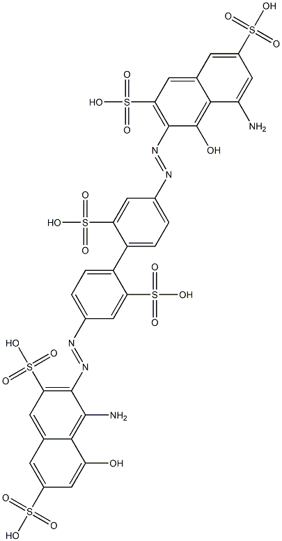 4-Amino-3-[4'-(8-amino-1-hydroxy-3,6-disulfo-2-naphthalenylazo)-2,2'-disulfo[1,1'-biphenyl]-4-ylazo]-5-hydroxy-2,7-naphthalenedisulfonic acid Structure