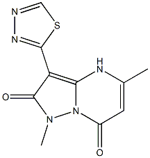 1,5-Dimethyl-3-(1,3,4-thiadiazol-2-yl)pyrazolo[1,5-a]pyrimidine-2,7(1H,4H)-dione Structure