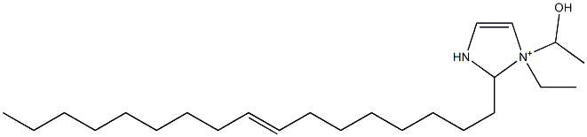 1-Ethyl-2-(8-heptadecenyl)-1-(1-hydroxyethyl)-4-imidazoline-1-ium Structure