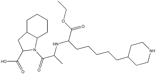 1-[2-[6-(Piperidin-4-yl)-1-(ethoxycarbonyl)hexylamino]propionyl]-octahydro-1H-indole-2-carboxylic acid Structure