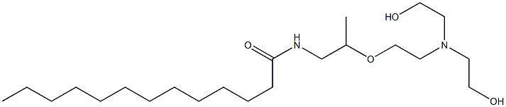 N-[2-[2-[Bis(2-hydroxyethyl)amino]ethoxy]propyl]tridecanamide 구조식 이미지