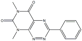 3-Phenyl-6,8-dimethylpyrimido[5,4-e][1,2,4]triazine-5,7(6H,8H)-dione 구조식 이미지