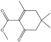 3,5,5-Trimethyl-1-oxo-2-cyclohexene-2-carboxylic acid methyl ester Structure