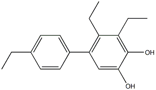 5,6-Diethyl-4-(4-ethylphenyl)benzene-1,2-diol 구조식 이미지