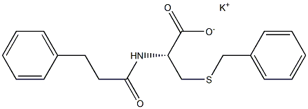 3-(Benzylthio)-N-(3-phenylpropionyl)-L-alanine potassium salt 구조식 이미지