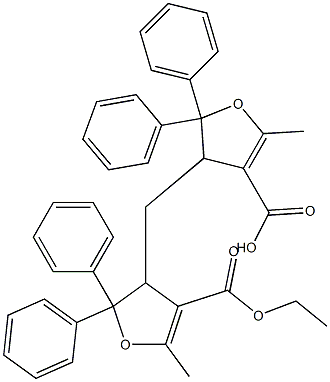 3,3'-(Methylene)bis[2,3-dihydro-5-methyl-2,2-diphenylfuran-4-carboxylic acid ethyl] ester Structure