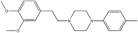 1-(3,4-Dimethoxyphenethyl)-4-(p-tolyl)piperazine Structure