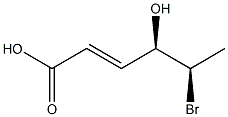 (2E,4R,5R)-5-Bromo-4-hydroxy-2-hexenoic acid 구조식 이미지