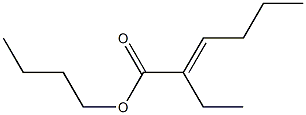 2-Ethyl-2-hexenoic acid butyl ester 구조식 이미지