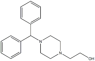 2-[4-(Diphenylmethyl)-1-piperazinyl]ethanol Structure