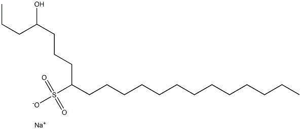 4-Hydroxyhenicosane-8-sulfonic acid sodium salt Structure