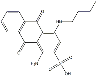 1-Amino-4-butylamino-9,10-dihydro-9,10-dioxo-2-anthracenesulfonic acid 구조식 이미지