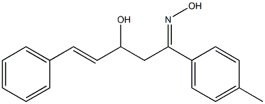 (1Z)-1-(4-Methylphenyl)-5-phenyl-3-hydroxy-4-penten-1-one oxime 구조식 이미지