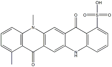 5,7,12,14-Tetrahydro-8,12-dimethyl-7,14-dioxoquino[2,3-b]acridine-1-sulfonic acid 구조식 이미지