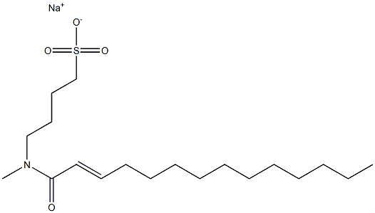 4-[N-(2-Tetradecenoyl)-N-methylamino]-1-butanesulfonic acid sodium salt 구조식 이미지