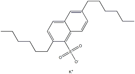 2,6-Dihexyl-1-naphthalenesulfonic acid potassium salt 구조식 이미지