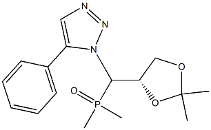 [(S)-(2,2-Dimethyl-1,3-dioxolan-4-yl)(5-phenyl-1H-1,2,3-triazol-1-yl)methyl]dimethylphosphine oxide Structure