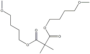 Dimethylmalonic acid bis(4-methoxybutyl) ester Structure
